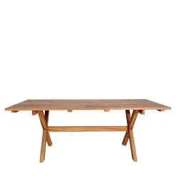 Outlet Wohnen Massiver Gartentisch aus Teak Recyclingholz - Mailandro
