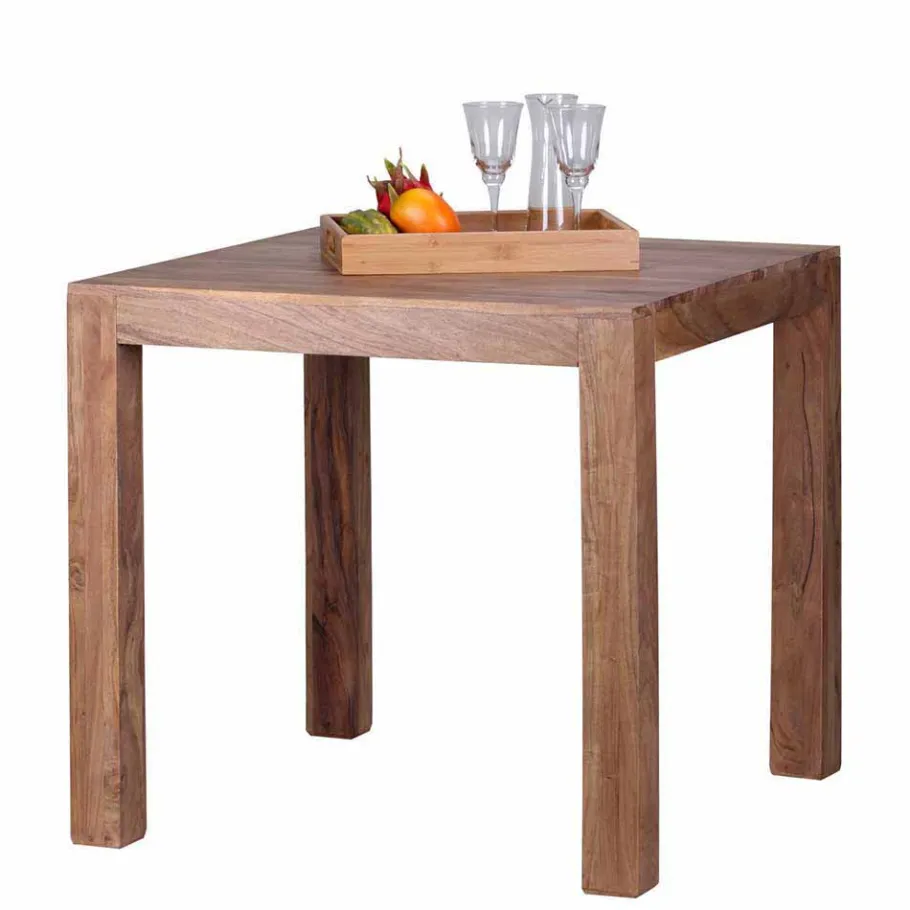 Best Wohnen Massiver Holztisch für Esszimmer & Küche Vislan Akazie naturbelassen