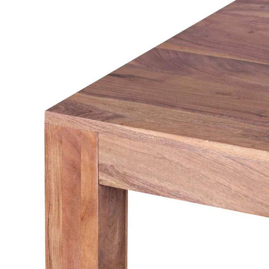 Best Wohnen Massiver Holztisch für Esszimmer & Küche Vislan Akazie naturbelassen