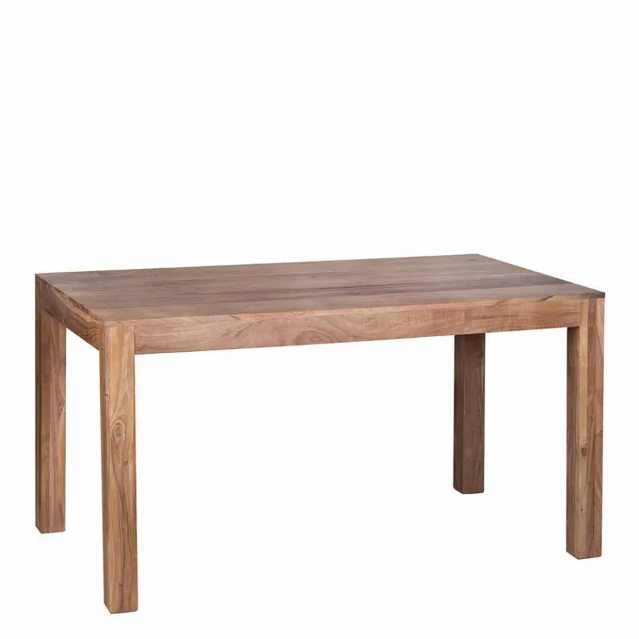 Best Wohnen Massiver Holztisch für Esszimmer & Küche Vislan Akazie naturbelassen