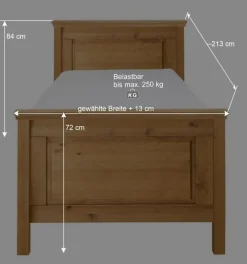 Discount Wohnen Massives Bett im klassischen Design - Piatra