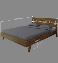 Online Wohnen Massives Holzbett in 200x210 cm - Hardus I