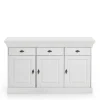 Outlet Wohnen Massives Kiefer Sideboard Satumare in Weiß