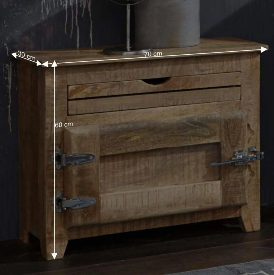 Discount Wohnen Massivholz Badmöbel aus Mango - Suennas (fünfteilig)