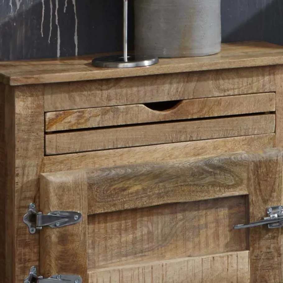 Discount Wohnen Massivholz Badmöbel aus Mango - Suennas (fünfteilig)