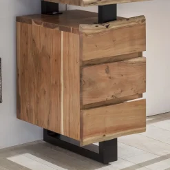 Discount Wohnen Massivholz Baumkanten Schreibtisch 147x80 - Necrus