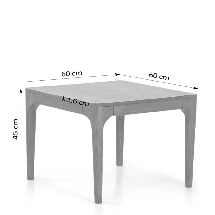 Sale Wohnen Massivholz Couchtisch in Akazie Braun - Judith
