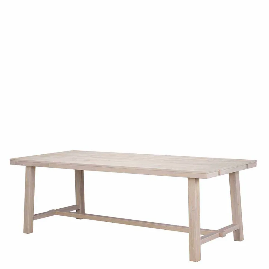 Online Wohnen Massivholz Designer Tisch in White Wash - Dioca