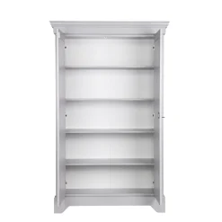 New Wohnen Massivholz Kleiderschrank Saliara in Grau