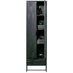 Discount Wohnen Massivholz Schrank in Schwarz - Almery