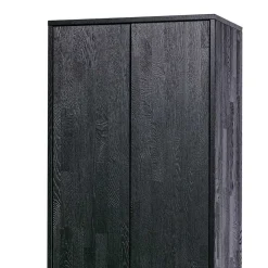 Discount Wohnen Massivholz Schrank in Schwarz - Almery
