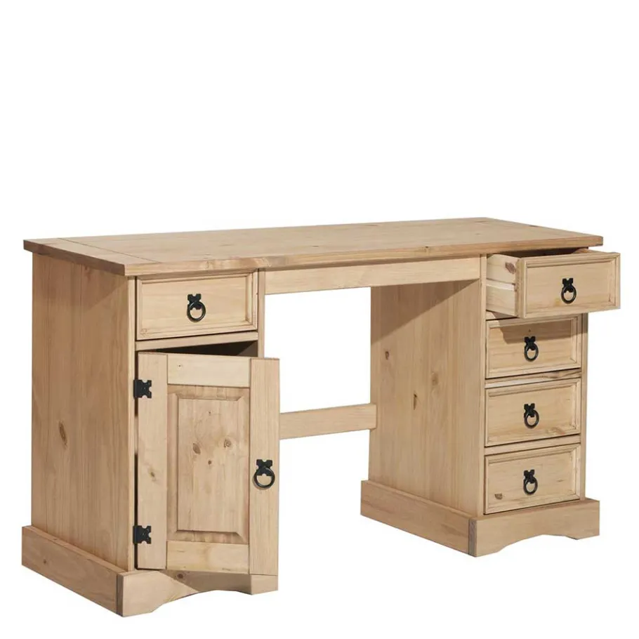 Best Wohnen Massivholz Schreibtisch Landhaus Mexiko - Jardino