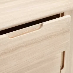 New Wohnen Massivholz Sideboard in Eiche Bianco - Vangus