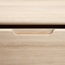 New Wohnen Massivholz Sideboard in Eiche Bianco - Vangus