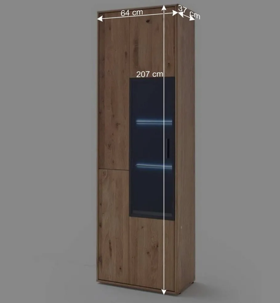 Discount Wohnen Massivholz Wohnwand Möbel Set - Assela (dreiteilig)