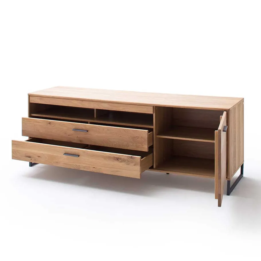 Discount Wohnen Massivholz Wohnwand Möbel Set - Assela (dreiteilig)