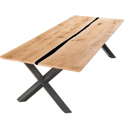 New Wohnen Massivholz-Designtisch aus Wildeiche - Mineva