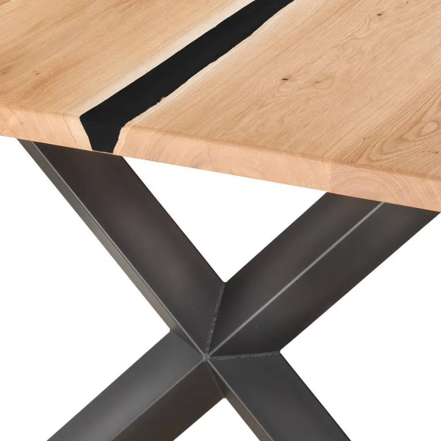 New Wohnen Massivholz-Designtisch aus Wildeiche - Mineva