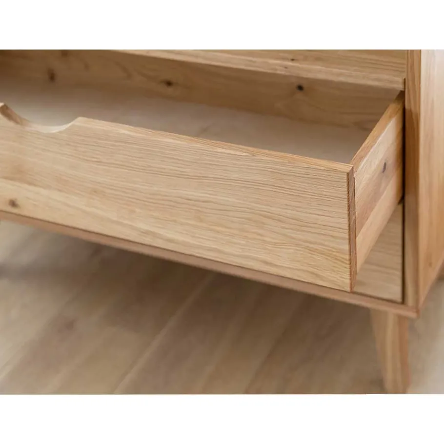 Hot Wohnen Massivholz-Regal mit zwei Schubladen - Fabijola