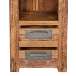 Best Wohnen Massivholzregal Ragista aus Teak Recyclingholz