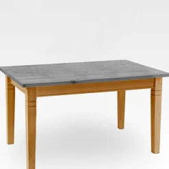 Discount Wohnen Massivholztisch in Grau & Kiefer Lauge - Eshelas