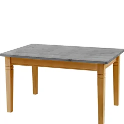 Discount Wohnen Massivholztisch in Grau & Kiefer Lauge - Eshelas
