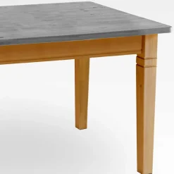 Discount Wohnen Massivholztisch in Grau & Kiefer Lauge - Eshelas