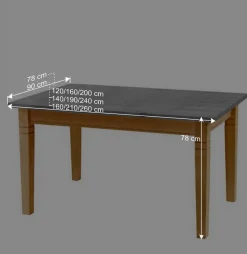 Discount Wohnen Massivholztisch in Grau & Kiefer Lauge - Eshelas