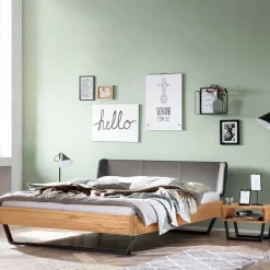 Online Wohnen Material Mix Doppelbett aus Wildbuche - Syolino
