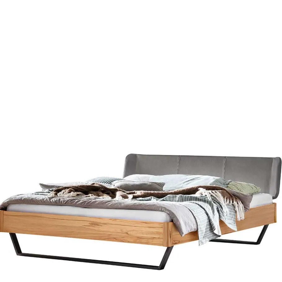 Online Wohnen Material Mix Doppelbett aus Wildbuche - Syolino
