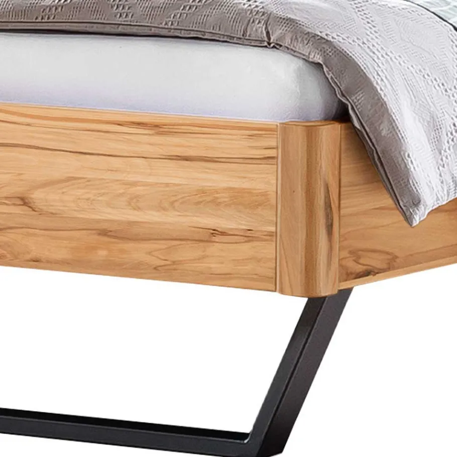 Online Wohnen Material Mix Doppelbett aus Wildbuche - Syolino
