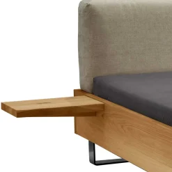 Discount Wohnen Material Mix Doppelbett und Nachttischen - Kaldes (dreiteilig)