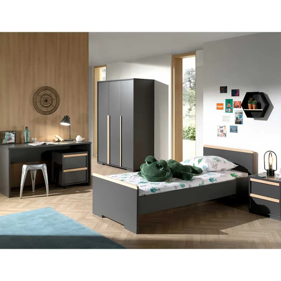 Outlet Wohnen Möbel fürs Jugendzimmer Komplettset - Navlius (fünfteilig)