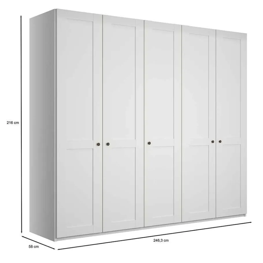 Outlet Wohnen Möbel Schlafzimmereinrichtung in Weiß - Flinn (vierteilig)