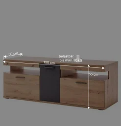 Hot Wohnen Möbel Wohnkombination Set - Vecenda (vierteilig)