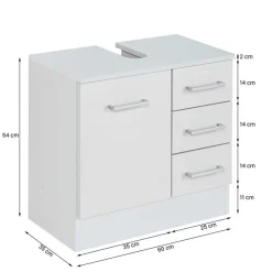 Outlet Wohnen Möbelprogramm fürs Bad in Grün - Loenixa (vierteilig)
