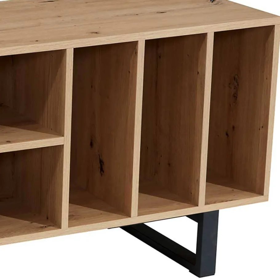 Outlet Wohnen Medien Element in Wildeiche Holzoptik - Priazena