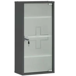 Best Wohnen Medizinschrank mit abschließbarer Glastür - Ulma