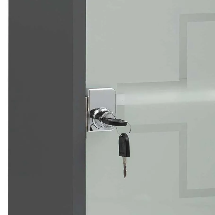 Best Wohnen Medizinschrank mit abschließbarer Glastür - Ulma