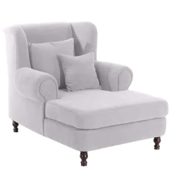 Best Wohnen Megasessel in Silbergrau Velours - Bacanova