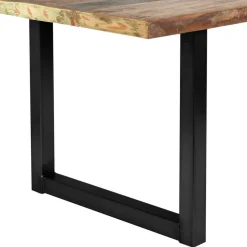 Clearance Wohnen Mehrfarbiger Esstisch Altholz Shabby Chic Enjadara mit Stahl Schwarz