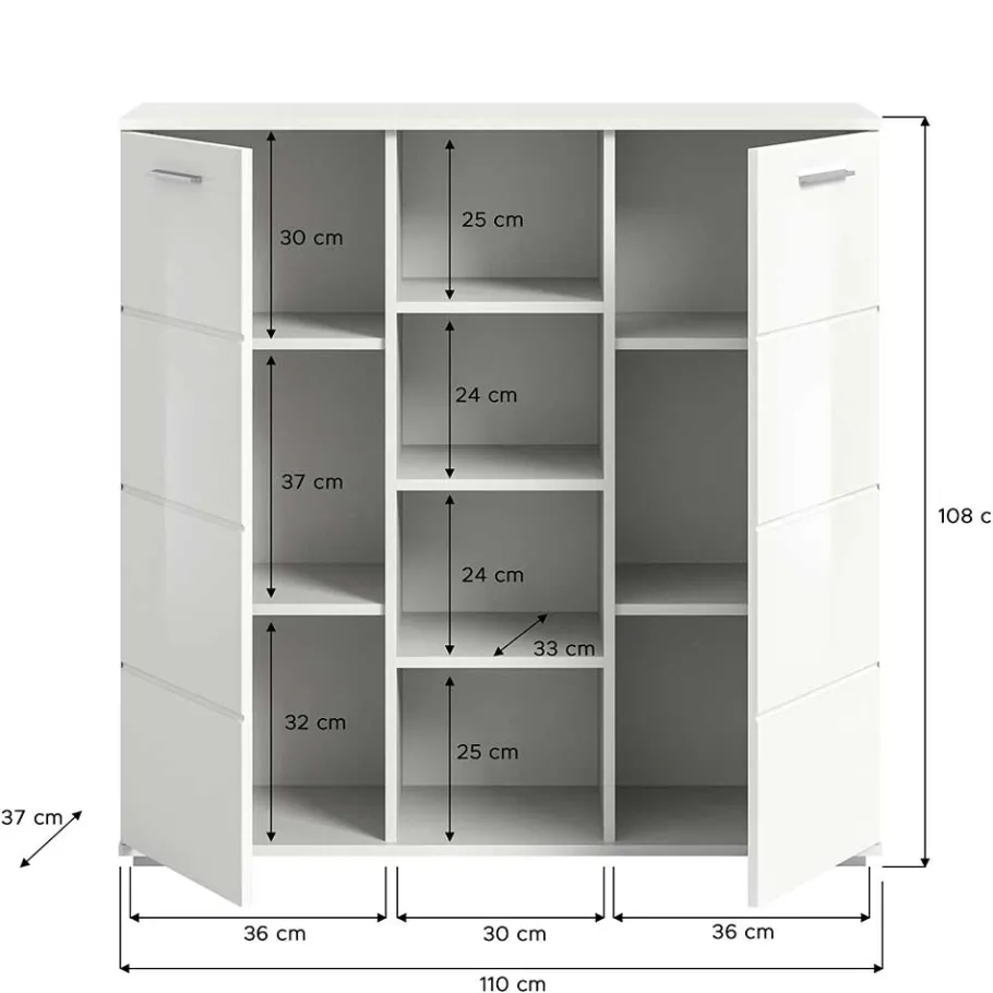 Discount Wohnen Mehrteilige Flurmöbel in modernem Design - Rugova (dreiteilig)