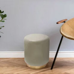 Hot Wohnen Metall Beistelltisch in Taupe - Marek