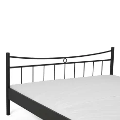 Discount Wohnen Metall Bett Halfa in Schwarz