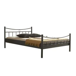 Discount Wohnen Metall Bett Rosanna in Dunkelgrau