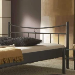 Discount Wohnen Metall Bett Rosanna in Dunkelgrau