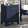 Wohnen Metall Nachtschrank in Blau - 1-türig - Nostalgic