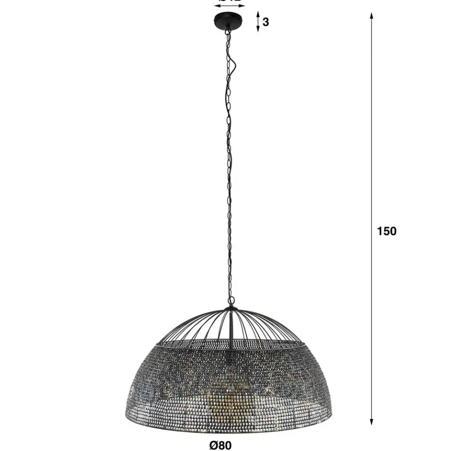 Hot Wohnen Metall Pendelleuchte mit halbrundem Schirm - Lash