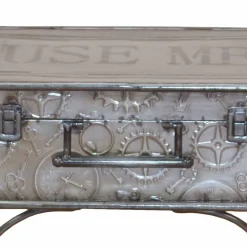 Online Wohnen Metall Truhentisch im Koffer Design mit Print Magic Industry Style
