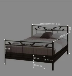 Sale Wohnen Metallbett Briotova in Braun